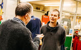 Alistair Pugh talking to John Evans