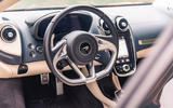 McLaren GT 2019 UK first drive review - steering wheel