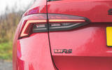 Skoda Octavia vRS iV 2020 UK First drive - rear badge