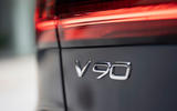 Volvo V90 Recharge T6 2020 UK first drive review - rear badge