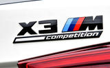 BMW X3 M Competition 2019 first drive review - rear badge