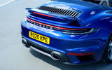Porsche 911 Turbo S Cabriolet 2020 UK first drive review - rear rend