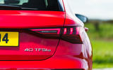 Audi A3 TFSIe 2020 UK first drive review - rear lights