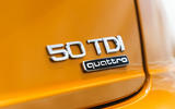 Audi Q8 50 TDI Quattro S-Line 2018 UK first drive boot badge