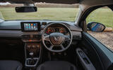 8 Dacia Sandero BiFuel 2021 UK first drive dashboard