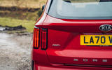 8 Kia Sorento PHEV 2021 UK first drive review rear lights