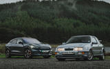 81 Ford Mustang Mach e vs Sierra Cosworth static