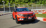 Skoda Mountiaq concept first drive review - cornering front