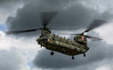 83 Christmas road test 2021 RAF Chinook in air