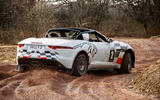 Jaguar F-Type rally car 2019 driven gravel rear