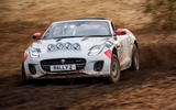 Jaguar F-Type rally car 2019 driven slide front