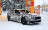 BMW 2 Series camouflage winter testing 2019 - road front