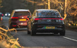 90 BMW iX vs Mercedes EQS 2022 duo rear