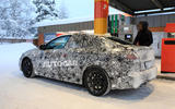 BMW 2 Series camouflage winter testing 2019 - petrol station rear