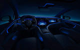 91 Mercedes Benz EQS interior official cockpit night