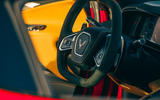 Corvette C8 vs Porsche 911 UK - Corvette steering wheel