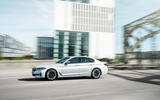 BMW 540i 2020 facelift official images - tracking side