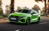 96 Audi RS3 2021 official reveal saloon hero front
