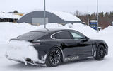 97 2023 porsche panamera spies Mar 22 tracking rear