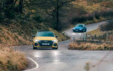 97 BMW M3 vs Audi RS3 saloon 2021 on road front