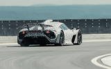 Mercedes-AMG One official camouflaged tracking images - cornering rear