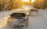 97 Mercedes AMG SL prototype official winter testing pair rear