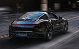 Porsche 911 Targa 992 official images - tracking rear