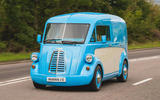 Morris JE electric van official images - tracking front