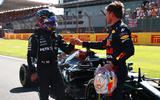99 Racing Lines Hamilton Verstappen fist bump