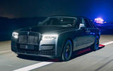 99 Rolls Royce Ghost Black Badge 2021 UK first drive hero front