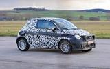 Fiat 500e new spies front 3/4