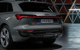 The rear of the Audi Q8 e-tron leaves a lasting impression