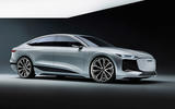 The Audi A6 e-tron concept’s long wheelbase offers a head-turning profile and more space