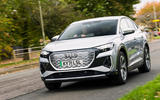 The Audi Q4 Sportback e-tron's advanced driving modes let you pick dynamic or efficient handling