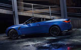 The soft-top roof is 40 per cent lighter than the predecessor’s retractable hardtop