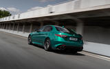 alfa romeo giulia quadrifoglio 100years review 03 tracking rear