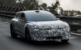 AUDI E5 Sportback camo front quarter tracking