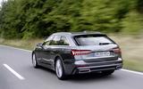 Audi A6 Avant 2018 first drive review hero rear