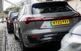 The tight parking in Bristol is ably navigated by our Audi Q8 e-tron’s 360-degree view camera 