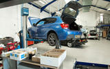 Used BMW M135i ramped up for suspension upgrade