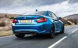 BMW M2 rear three quarter tracking
