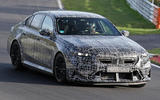 BMW M5 spied driving track front 3 4 2 1