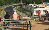 The view up the hill from the Brunnchen fanzone. Any view is always improved by a caravan.