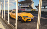 Even behind bars, there's no holding back the performance and style of the Toyota GR Supra