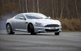 Aston Martin DBS drifting - front