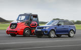 Range Rover Sport SVR and racing truck