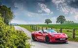 Driving the Chevrolet Corvette through rural England