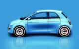 Fiat 500 EV render - side