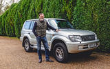 2000 Toyota Land Cruiser front 3/4
