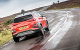 Hyundai Kona rear three-quarters motion